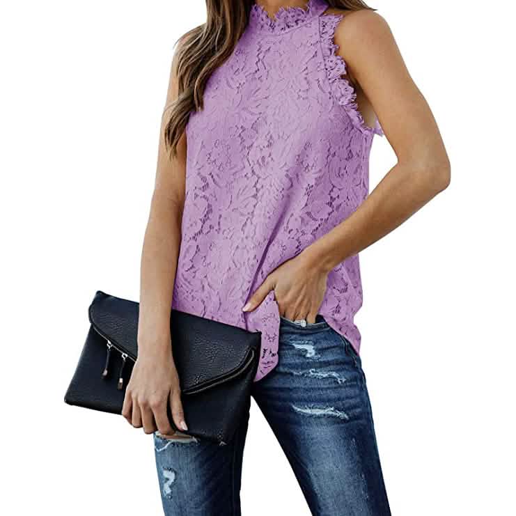 Women's Lace Crochet Hollow Out Tank Top